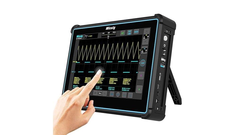 8 bit 200mhz touchscreen oscilloscope