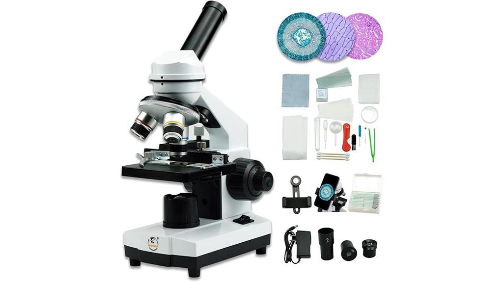 achromatic microscope with accessories