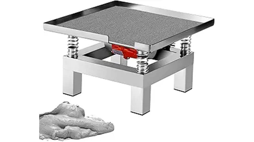 concrete vibration testing bench
