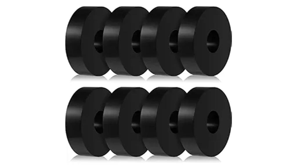 eight rubber isolation pads
