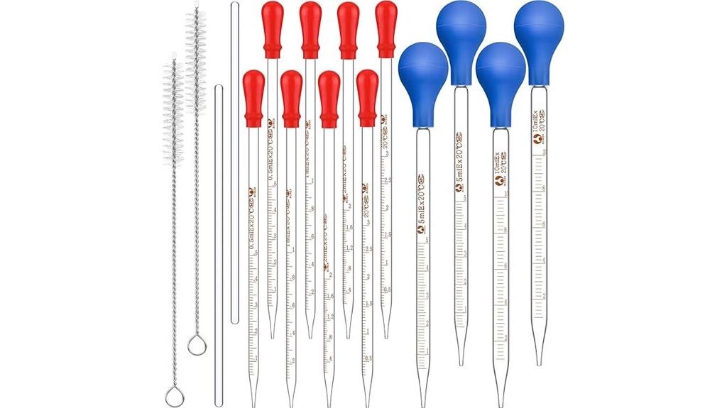 glass pipettes with accessories