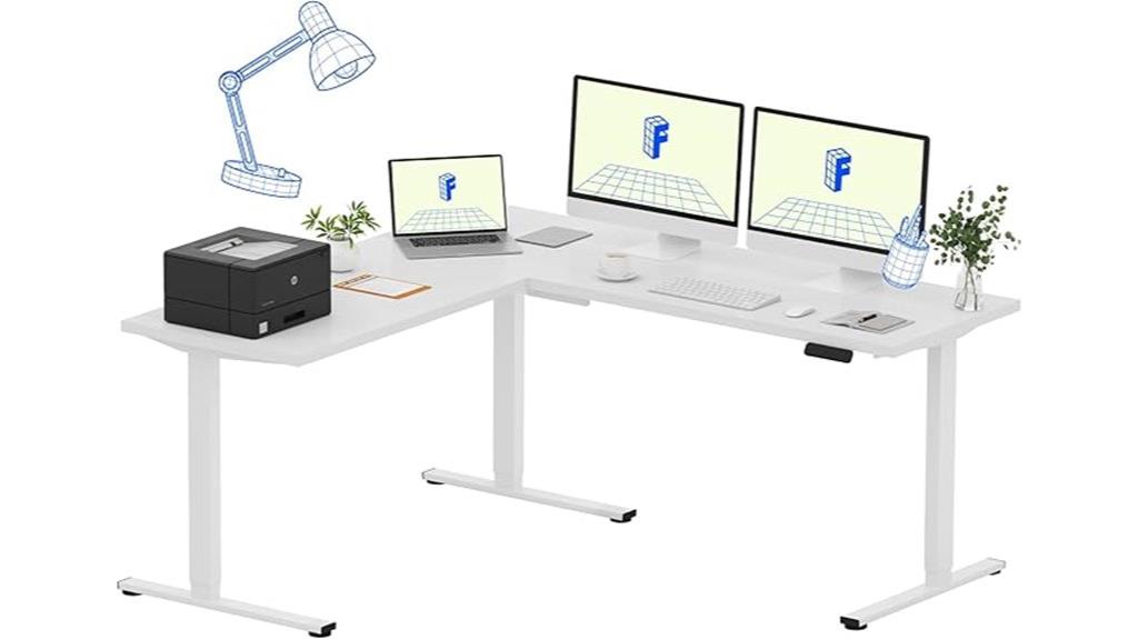 large electric corner desk