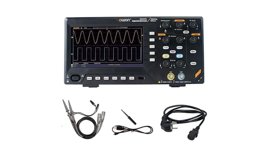 portable dual channel oscilloscope