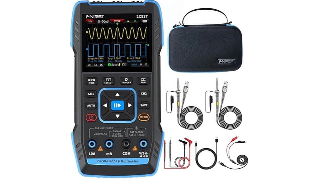 portable handheld oscilloscope device