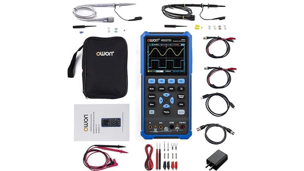 portable oscilloscope with multimeter