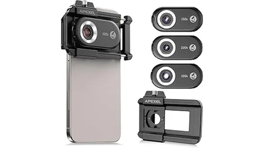 triple zoom phone microscope