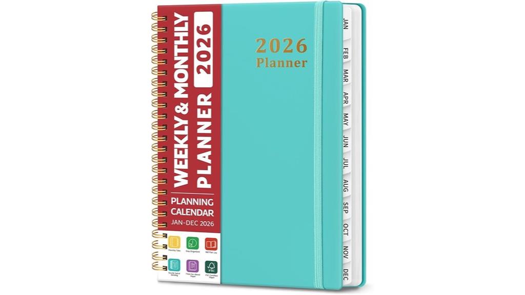 a5 spiral planner with tabs