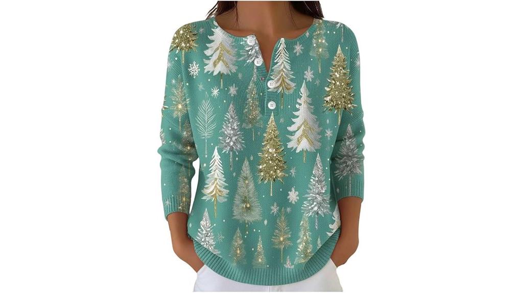 festive v neck tunic