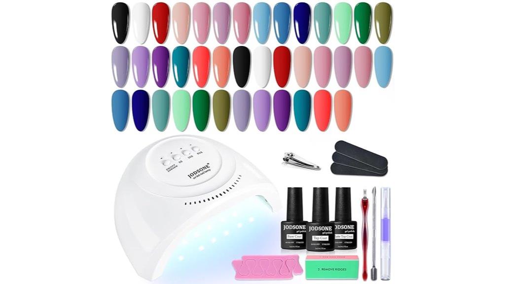 gel nail kit includes uv light