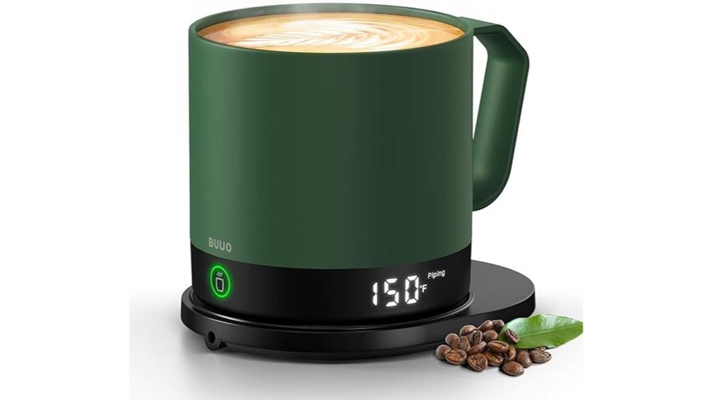 green led self heating mug