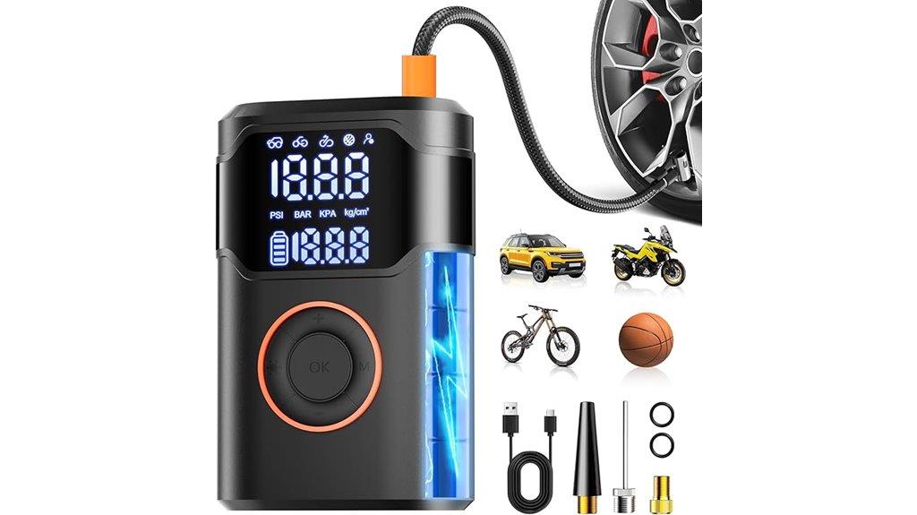 portable tire inflator compressor