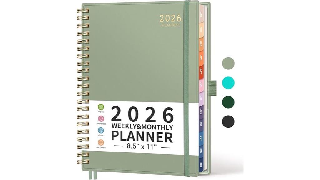 rettacy 2026 spiral planner