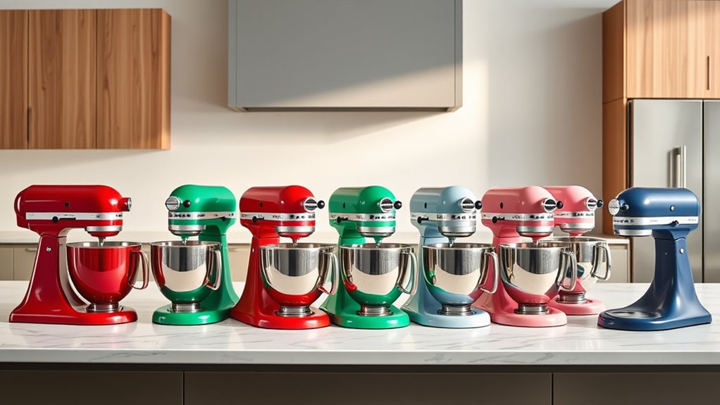 top kitchenaid mixer colors