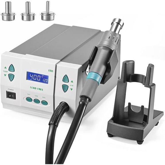 110V 861DW Hot Air Rework Station with Nozzles
