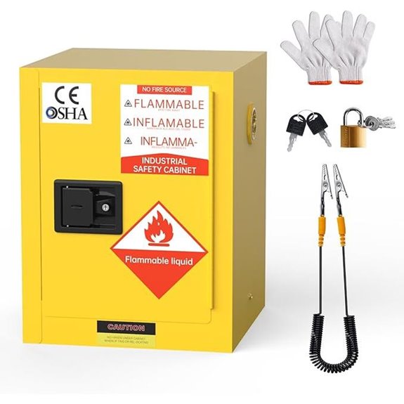 12 Gallon Flammable Storage Cabinet with Adjustable Shelves