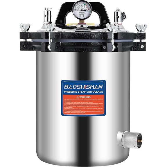 BAOSHISHAN 12L Stainless Steel Steam Autoclave
