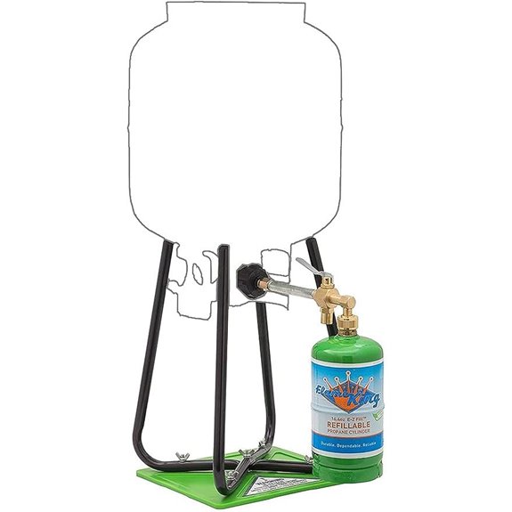 Flame King 1LB Refillable Propane Tank & Refill Kit