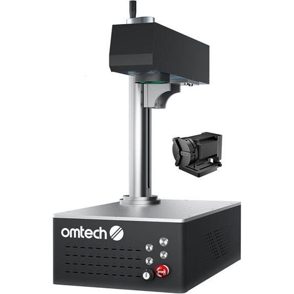OMTech 30W Fiber Laser Marking Machine with Rotary