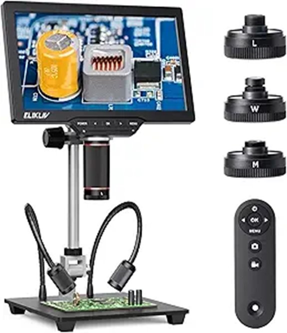 Elikliv 4K Digital Microscope with 10 Display