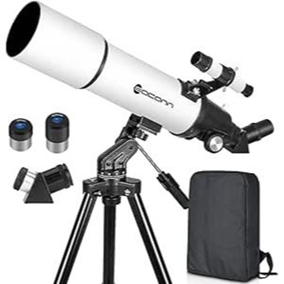 80mm Refractor Telescope for Adults and Kids