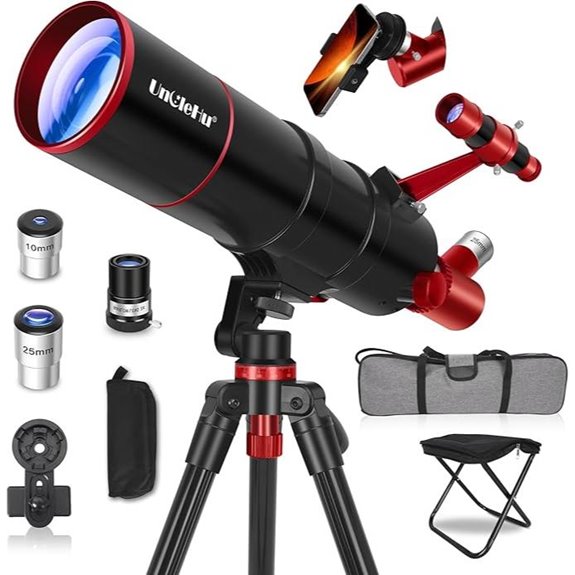 High-Powered 90mm Telescope with Tripod and Accessories