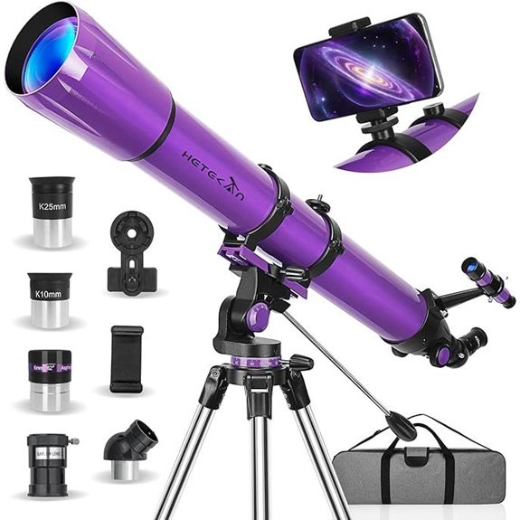 High-Powered 90mm Telescope with Accessories