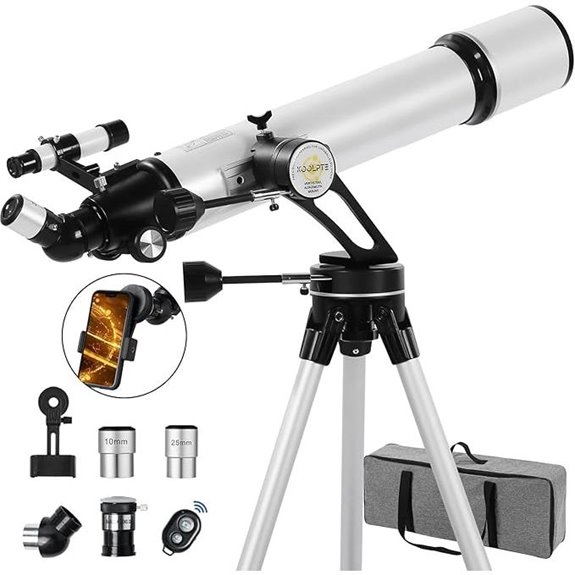 90mm Aperture Telescope with Mount Remote Carry Bag