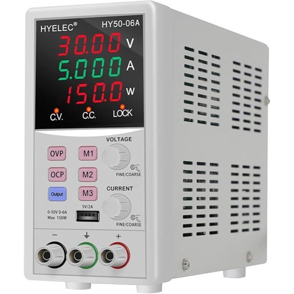 Variable DC Power Supply 0-50V 6A 150W