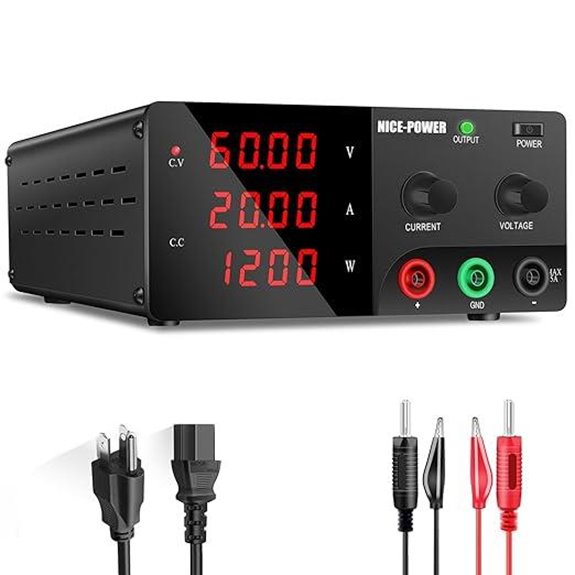NICE-POWER DC Power Supply Variable 0-60V 20A