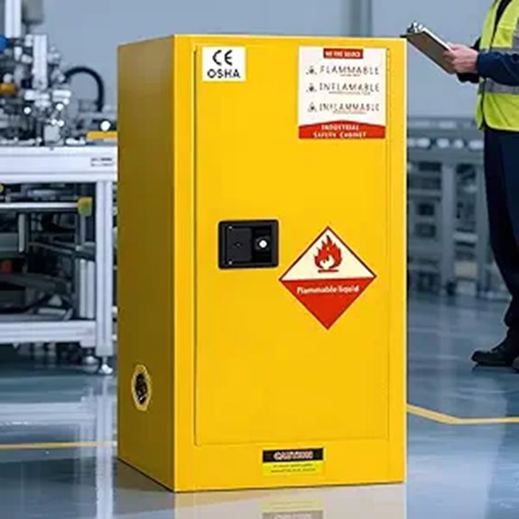 Flammable Storage Cabinet with Adjustable Shelves