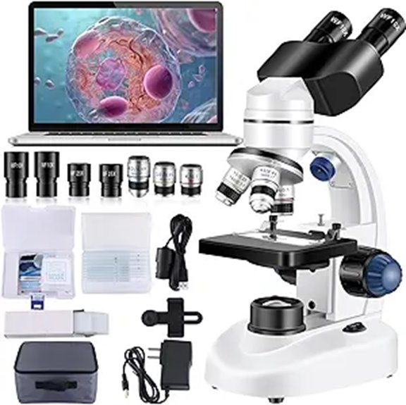 Microscope for Adults with USB Camera 40X-2000X