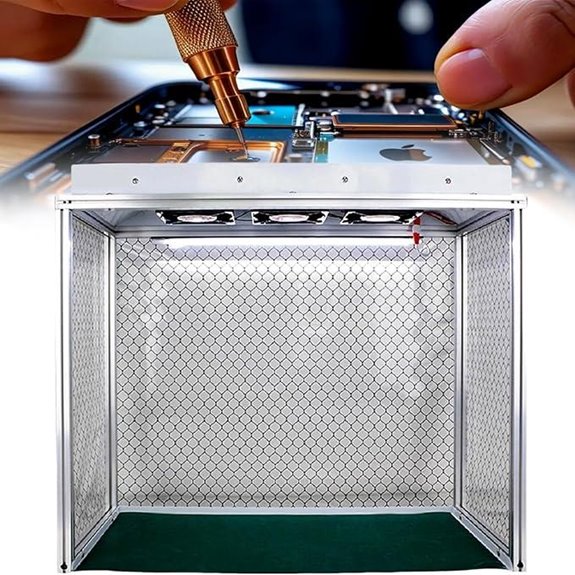 Aluminum Cleanroom Workstation with 3 Fans and Large Space