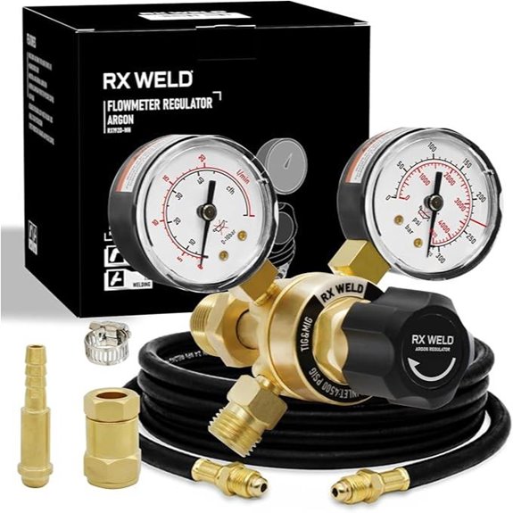 RX WELD Argon Regulator with Gauges for Welding