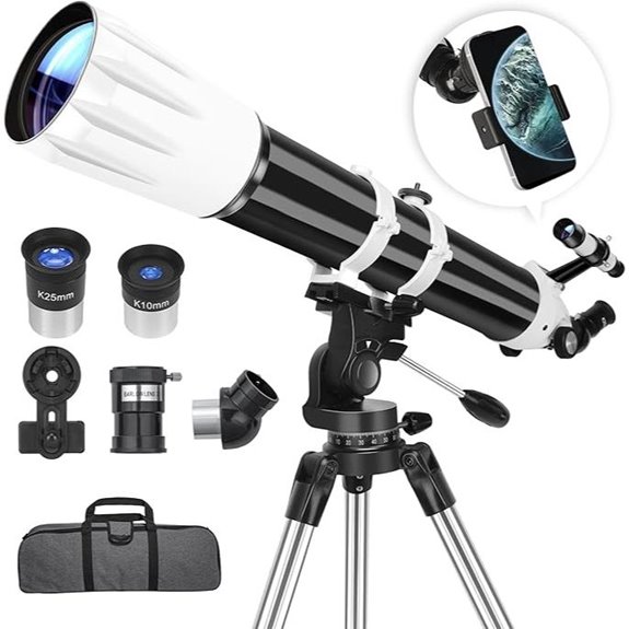 90mm Aperture Refractor Telescope for Beginners