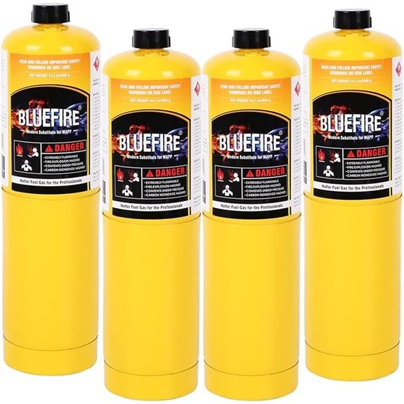 BLUEFIRE MAPP Gas Cylinder 14.1 oz Hotter Than Propane