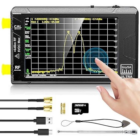TinySA Spectrum Analyzer & Signal Generator (4-Inch)