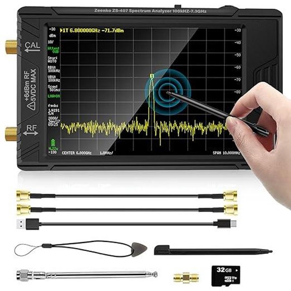 TinySA Ultra+ZS407 Spectrum Analyzer with Signal Generator