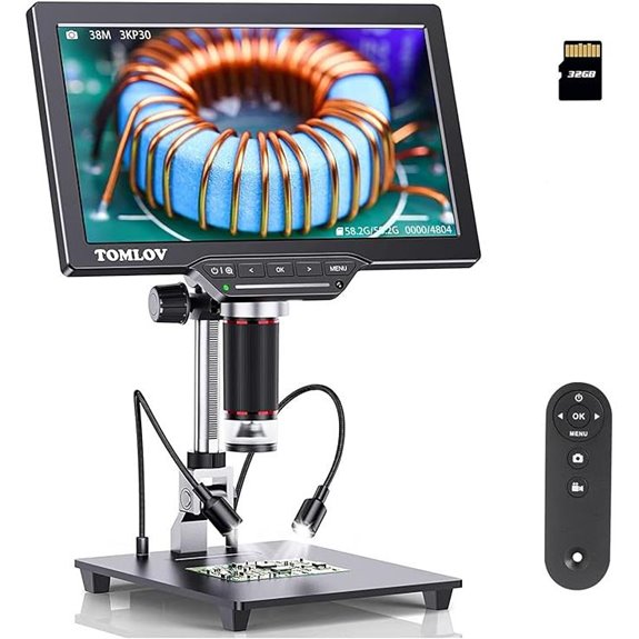 TOMLOV DM202 3K Digital Microscope with HDMI LCD