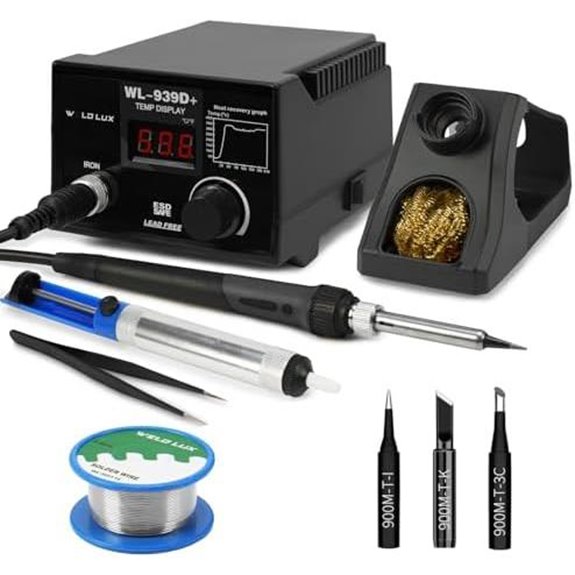 939D+ Digital Soldering Station with Accessories