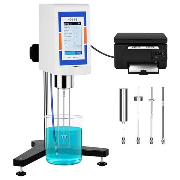 Digital Rotary Viscometer with Data Output and Printing