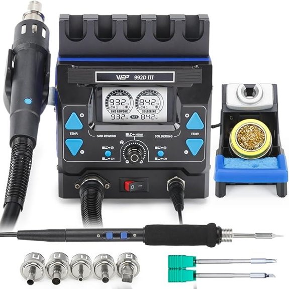 WEP 992D-III 2-in-1 Soldering & Hot Air Station