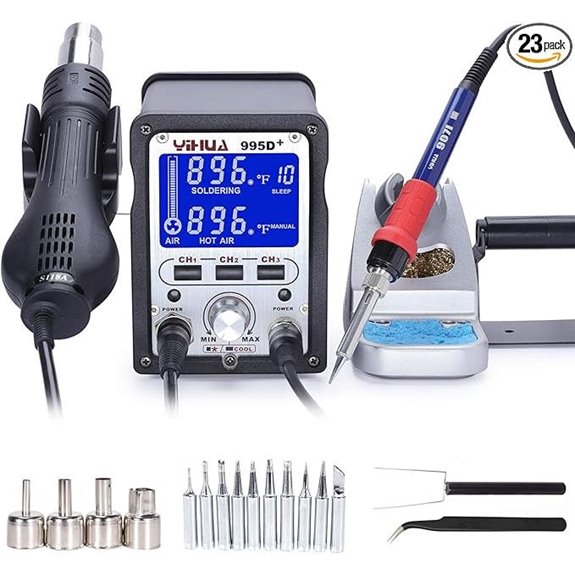 YIHUA 995D+ 2-in-1 Hot Air Soldering Station