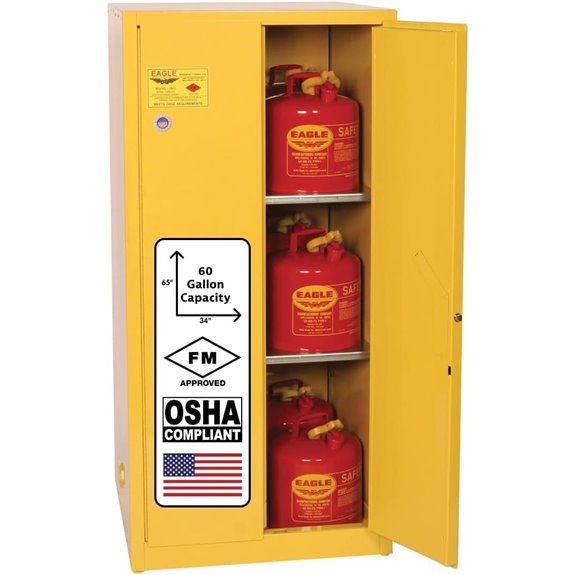 Eagle 60-Gallon Fireproof Flammable Liquid Storage Cabinet