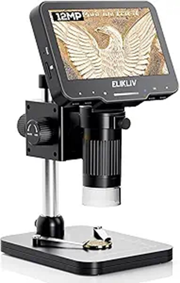 Elikliv Coin Microscope with 4.3'' LCD Display