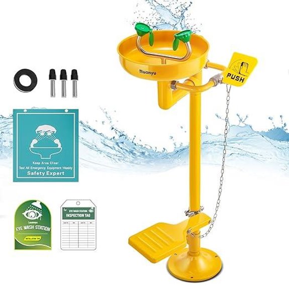 Huanyu Floor-Mounted Emergency Eye Wash Station