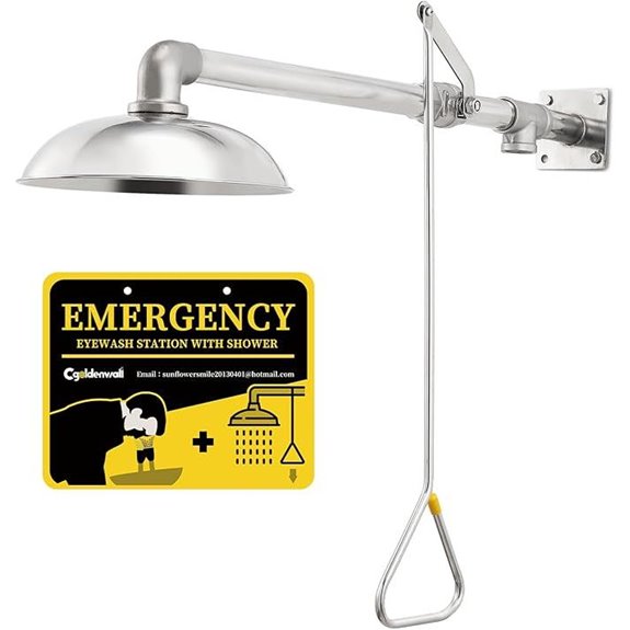 CGOLDENWALL Emergency Safety Shower with Drench Head