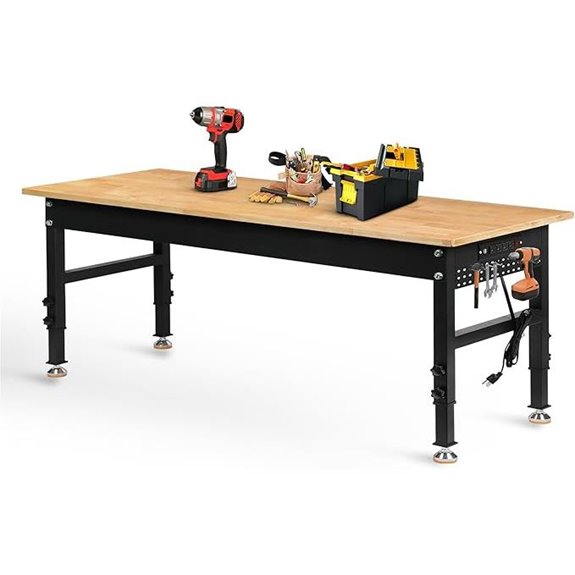 Betterhood 70 Adjustable Heavy Duty Workbench with Power