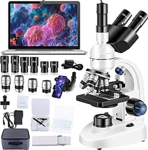 Trinocular Microscope with 40X-5000X Magnification