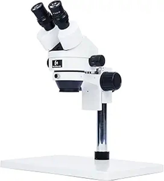 Professional Binocular Stereo Microscope with LED Ring Light