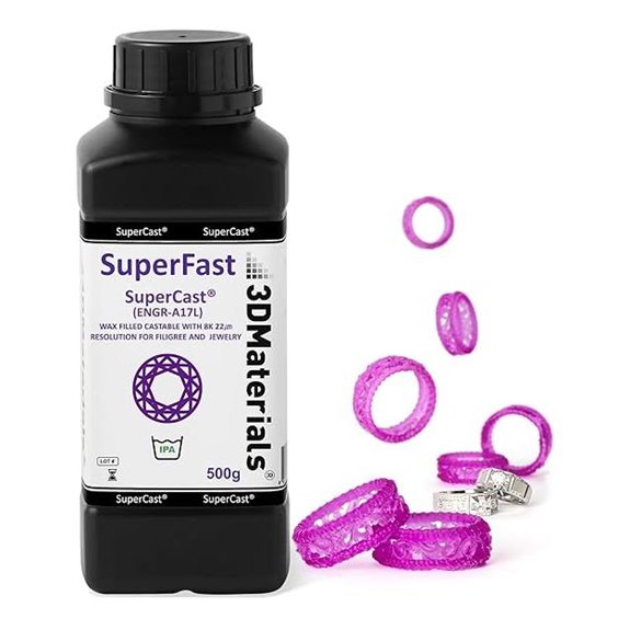 SuperCast 8K 3D Printer Resin for Jewelry and Casting